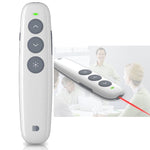 Doosl DSIT007 Penna con telecomando Cliker wireless per presentazioni Powerpoint ricaricabile da 2,4 GHz, distanza di controllo: 100 m (bianco), DSIT007