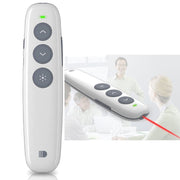 Doosl DSIT007 Penna con telecomando Cliker wireless per presentazioni Powerpoint ricaricabile da 2,4 GHz, distanza di controllo: 100 m (bianco), DSIT007
