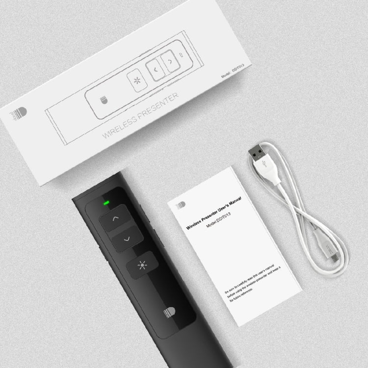 Doosl DSIT013 Puntatore laser multifunzione ricaricabile per presentazioni PowerPoint da 2,4 GHz, telecomando, per PowerPoint/Keynote/Prezi, distanza di controllo: 100 m