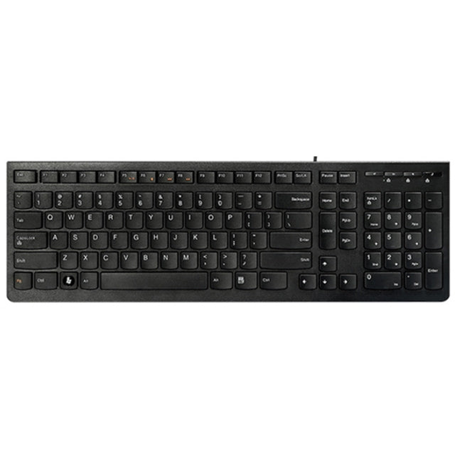Lenovo K5819 Office Tastiera cablata ultrasottile semplice, K5819 (Black), K5819 (White)