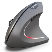 HXSJ T29 Bluetooth 3.0 Wireless Bluetooth 6 tasti 2400 DPI Mouse ottico verticale con ergonomia regolabile, 6 Buttons T29 Black, 6 Buttons T29 Grey