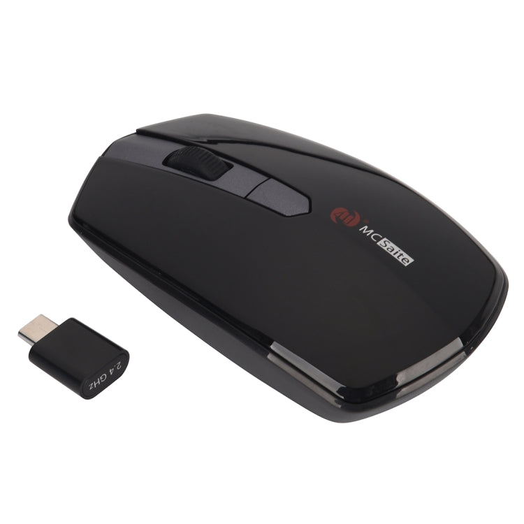 MCSaite MC-369AG Mouse ottico wireless USB-C/Type-C 1600 DPI regolabile a tre velocità a 4 pulsanti