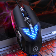 Mouse da gioco cablato programmabile con luce RGB regolabile in 4 modalità YINDIAO G4 3200 DPI