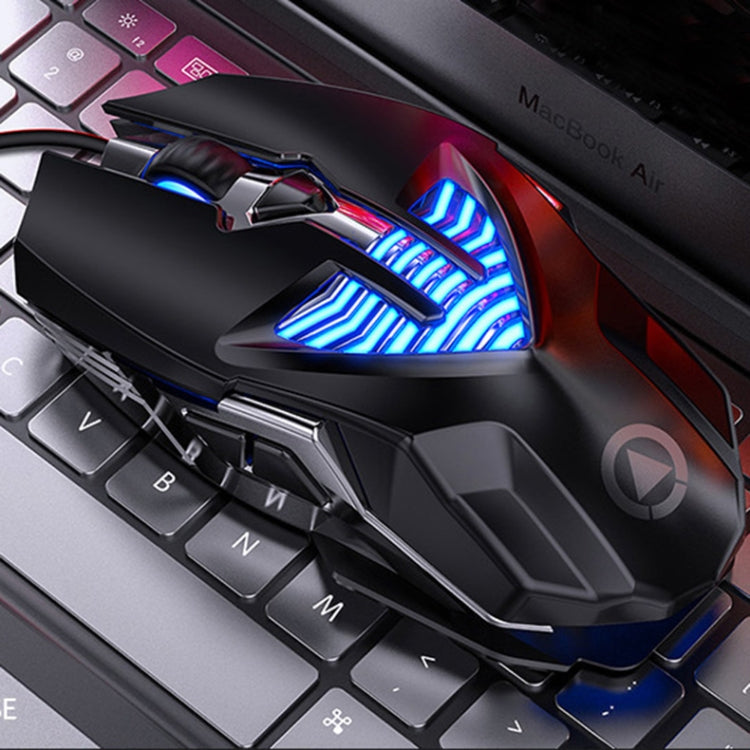 Mouse da gioco cablato programmabile con luce RGB regolabile in 4 modalità YINDIAO G4 3200 DPI