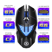 Mouse da gioco cablato programmabile con luce RGB regolabile in 4 modalità YINDIAO G4 3200 DPI