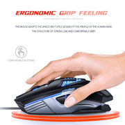 Mouse da gioco cablato programmabile con luce RGB regolabile in 4 modalità YINDIAO G4 3200 DPI