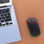 Mouse silenzioso wireless colorato HXSJ M40 a 4 tasti 2.4G