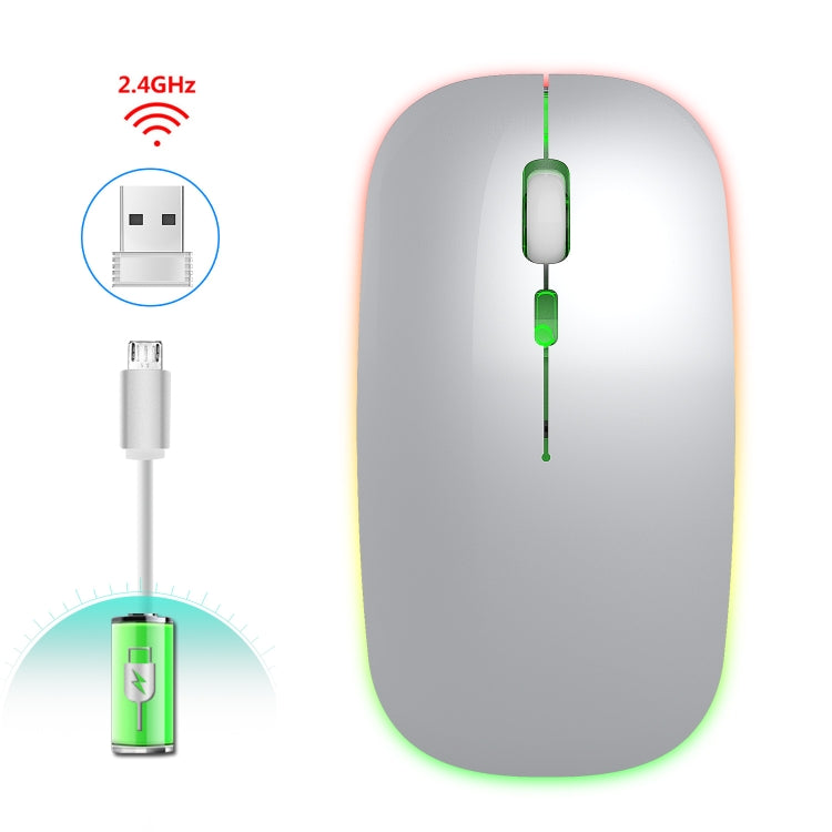Mouse silenzioso wireless colorato HXSJ M40 a 4 tasti 2.4G