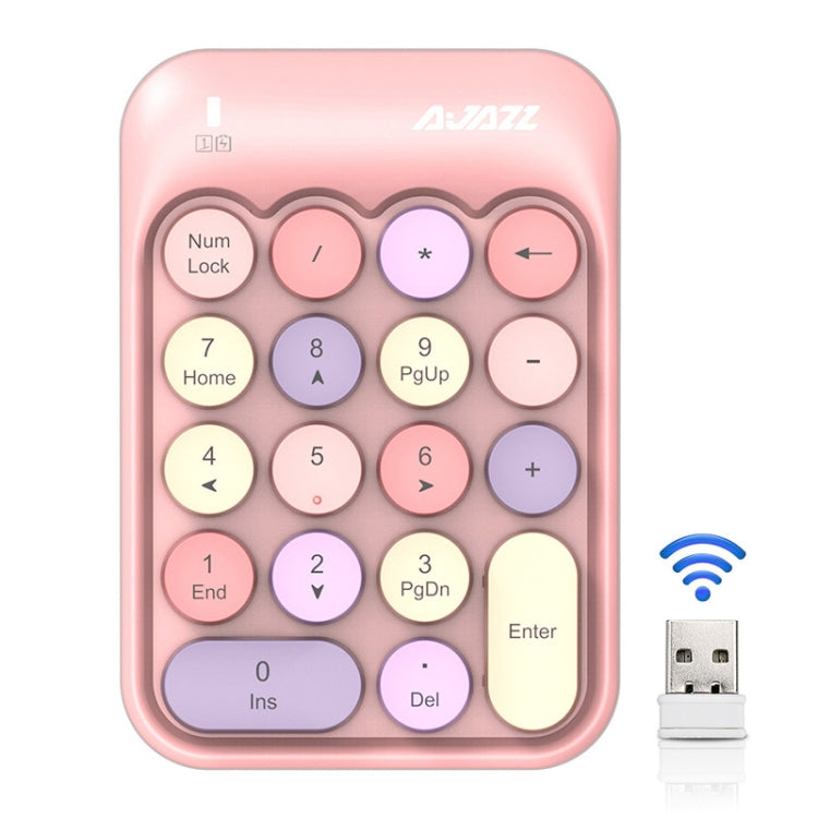 Tastiera numerica con tasti colorati misti wireless Ajazz AK18 2.4G, Mixed Color Keys
