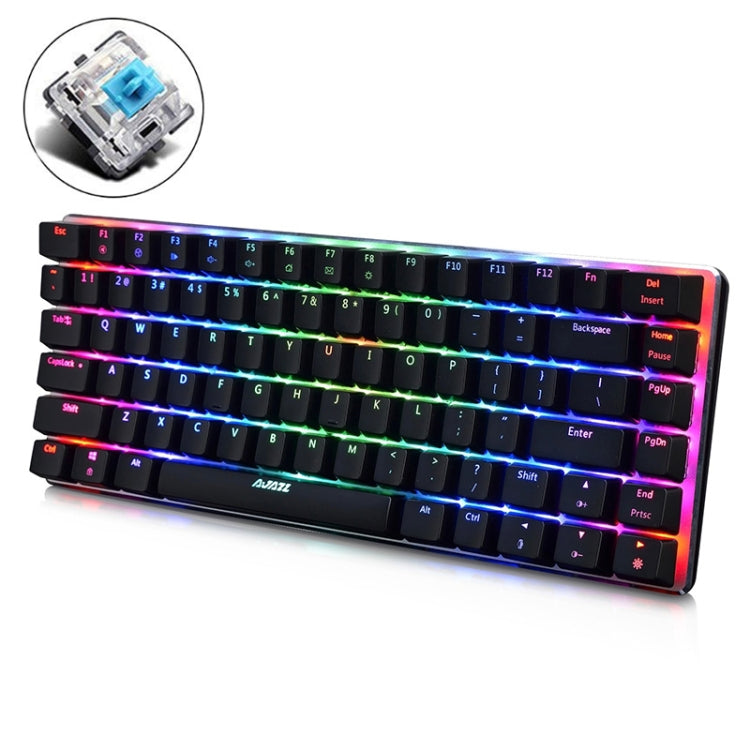 Tastiera meccanica da gioco con luce RGB per computer portatile Ajazz 82 tasti (albero nero blu), with RGB Light