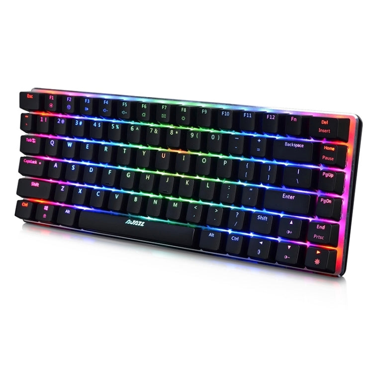 Tastiera meccanica da gioco con luce RGB per computer portatile Ajazz 82 tasti (albero nero blu), with RGB Light