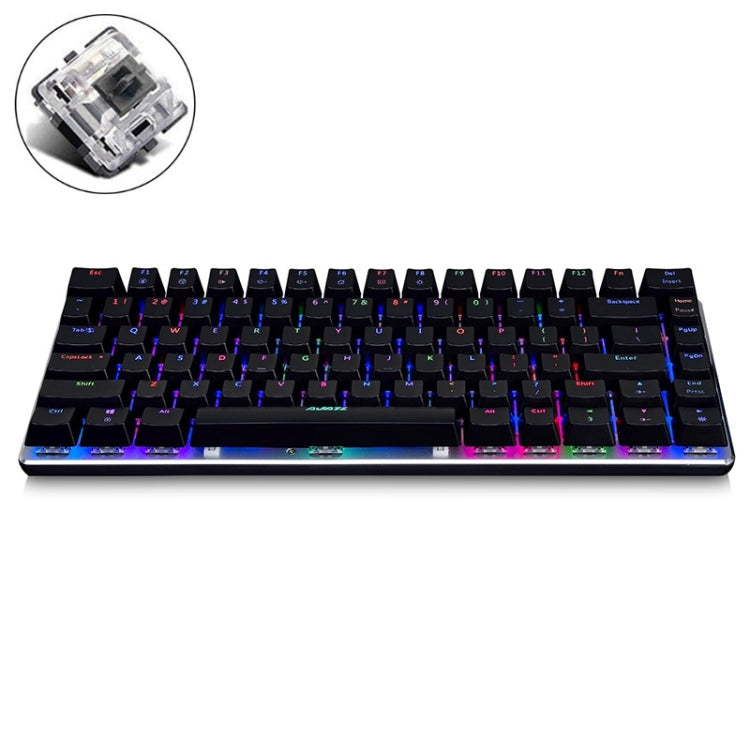 Tastiera meccanica da gioco con luce RGB per computer portatile Ajazz 82 tasti (albero nero blu), with RGB Light