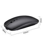 Mouse ottico silenzioso regolabile a tre velocità wireless HXSJ M80 da 2,4 GHz 1600 DPI, Black, Grey, Gold, Rose Gold, Silver, White