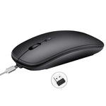 Mouse ottico silenzioso regolabile a tre velocità wireless HXSJ M80 da 2,4 GHz 1600 DPI, Black, Grey, Gold, Rose Gold, Silver, White