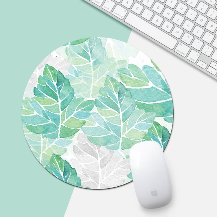 Tappetino per mouse circolare con motivo girasole verde, diametro: 22 cm, Green Sunflower