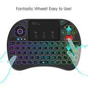 Touchpad combinato da 2,5 pollici con retroilluminazione (nero), Rii X8