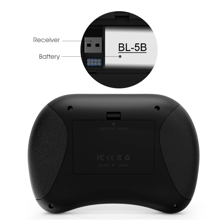 Touchpad combinato da 2,5 pollici con retroilluminazione (nero), Rii X8