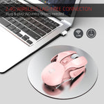 Mouse silenzioso wireless regolabile in 3 modalità HXSJ T37 da 2,4 GHz 1600 dpi, T37 Pink, T37 Black
