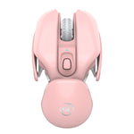 Mouse silenzioso wireless regolabile in 3 modalità HXSJ T37 da 2,4 GHz 1600 dpi, T37 Pink, T37 Black