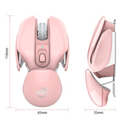 Mouse silenzioso wireless regolabile in 3 modalità HXSJ T37 da 2,4 GHz 1600 dpi, T37 Pink, T37 Black