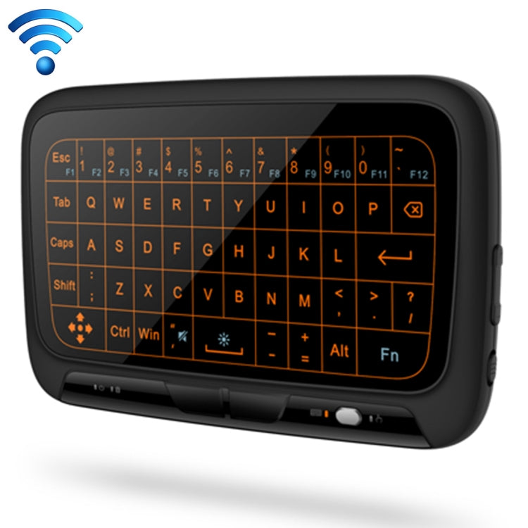 Mini tastiera wireless H18+ da 2,4 GHz, touchpad completo con retroilluminazione regolabile a 3 livelli (nero), H18+ Backlight Keyboard