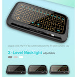 Mini tastiera wireless H18+ da 2,4 GHz, touchpad completo con retroilluminazione regolabile a 3 livelli (nero), H18+ Backlight Keyboard