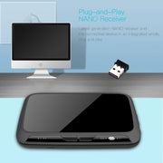 Mini tastiera wireless H18+ da 2,4 GHz, touchpad completo con retroilluminazione regolabile a 3 livelli (nero), H18+ Backlight Keyboard