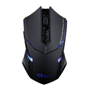 Mouse da gioco wireless muto ET X-08 a 7 tasti 2400 DPI 2.4G con ricevitore USB e retroilluminazione colorata
