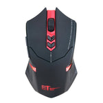 Mouse da gioco wireless muto ET X-08 a 7 tasti 2400 DPI 2.4G con ricevitore USB e retroilluminazione colorata