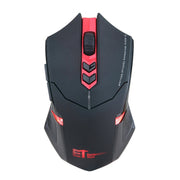 Mouse da gioco wireless muto ET X-08 a 7 tasti 2400 DPI 2.4G con ricevitore USB e retroilluminazione colorata