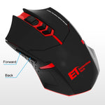 Mouse da gioco wireless muto ET X-08 a 7 tasti 2400 DPI 2.4G con ricevitore USB e retroilluminazione colorata