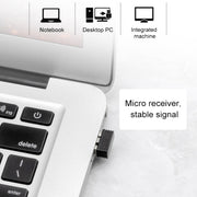 Mouse da gioco wireless muto ET X-08 a 7 tasti 2400 DPI 2.4G con ricevitore USB e retroilluminazione colorata