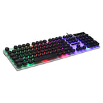 Chasing Leopard G21 USB 104 tasti Impermeabile Galleggiante Rotondo Punk Keycap Retroilluminazione colorata Sensazione meccanica Tastiera cablata, Lunghezza: 1,3 m