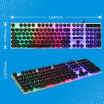 Chasing Leopard G21 USB 104 tasti Impermeabile Galleggiante Rotondo Punk Keycap Retroilluminazione colorata Sensazione meccanica Tastiera cablata, Lunghezza: 1,3 m