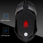 Chasing Leopard K2 USB Retroilluminazione LED 1600 DPI Mouse da gioco ottico cablato regolabile a tre velocità, Lunghezza: 1,3 m, K2