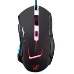 Chasing Leopard T7 USB 6 tasti 2400 DPI Retroilluminazione regolabile a tre velocità Mouse da gioco ottico cablato Contrappeso incorporato, Lunghezza: 1,8 m, T7