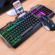 Set tastiera e mouse da gioco YINDIAO V2 con sensazione meccanica (nero arancione giallo chiaro), KB5790A, KB5790B, KB5790C, KB5790D