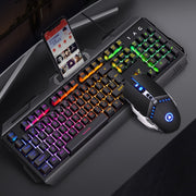 Set mouse tastiera da gioco YINDIAO V2 silenzioso con sensazione meccanica