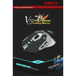 iMICE V5 USB 7 pulsanti 4000 DPI Mouse da gioco ottico retroilluminato colorato cablato per computer PC portatile, V5  (White), V5  (Black)
