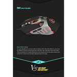 iMICE V5 USB 7 pulsanti 4000 DPI Mouse da gioco ottico retroilluminato colorato cablato per computer PC portatile, V5  (White), V5  (Black)