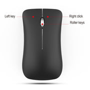 HXSJ T23 Bluetooth 5.0 + Bluetooth 3.0 + 2,4 GHz Wireless Tre modalità Mouse ottico ergonomico regolabile a 4 tasti 1600 DPI, T23 Black, T23 Gold, T23 Blue