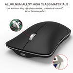 HXSJ T23 Bluetooth 5.0 + Bluetooth 3.0 + 2,4 GHz Wireless Tre modalità Mouse ottico ergonomico regolabile a 4 tasti 1600 DPI, T23 Black, T23 Gold, T23 Blue