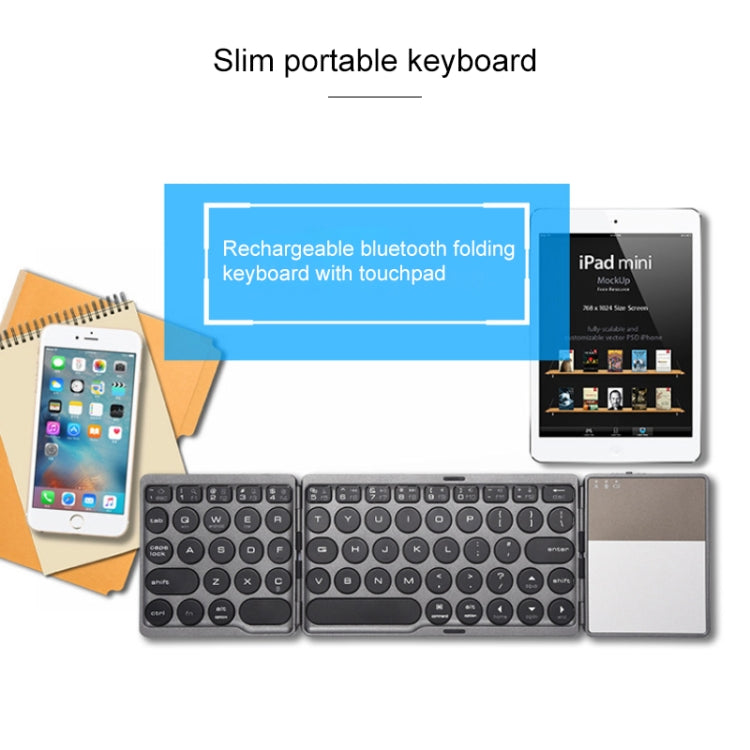 Tastiera Bluetooth wireless ricaricabile tripla GK408 con touchpad, supporto Android / IOS / Windows