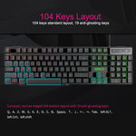 iMICE AK-600 Tastiera da gioco retroilluminata con tasti mobili USB cablata, Glow Backlit (Black)