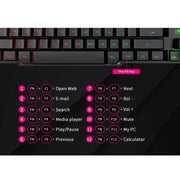 iMICE AK-600 Tastiera da gioco retroilluminata con tasti mobili USB cablata, Glow Backlit (Black)
