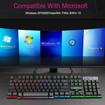 iMICE AK-600 Tastiera da gioco retroilluminata con tasti mobili USB cablata, Glow Backlit (Black)