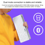 Logitech K580 Dual Mode Tastiera wireless multidispositivo sottile e leggera con supporto per telefono