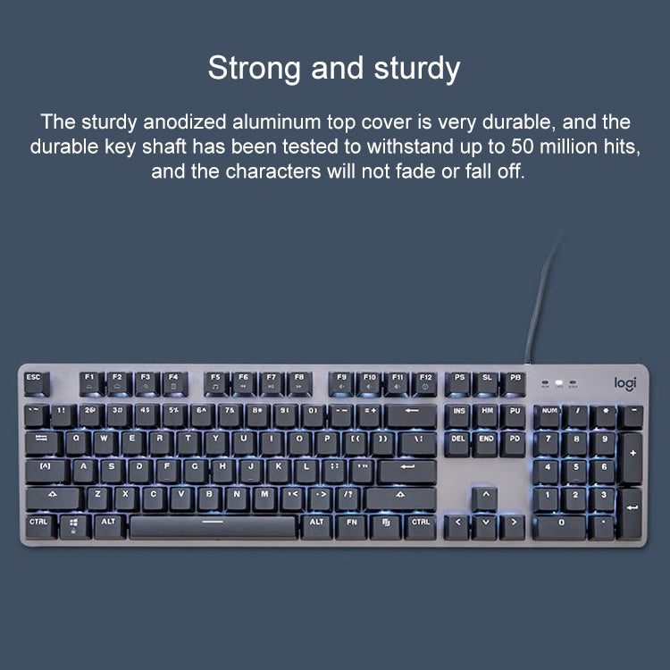 Logitech K845 CHERRY Tastiera meccanica cablata retroilluminata Blue Axis, lunghezza cavo: 1,8 m