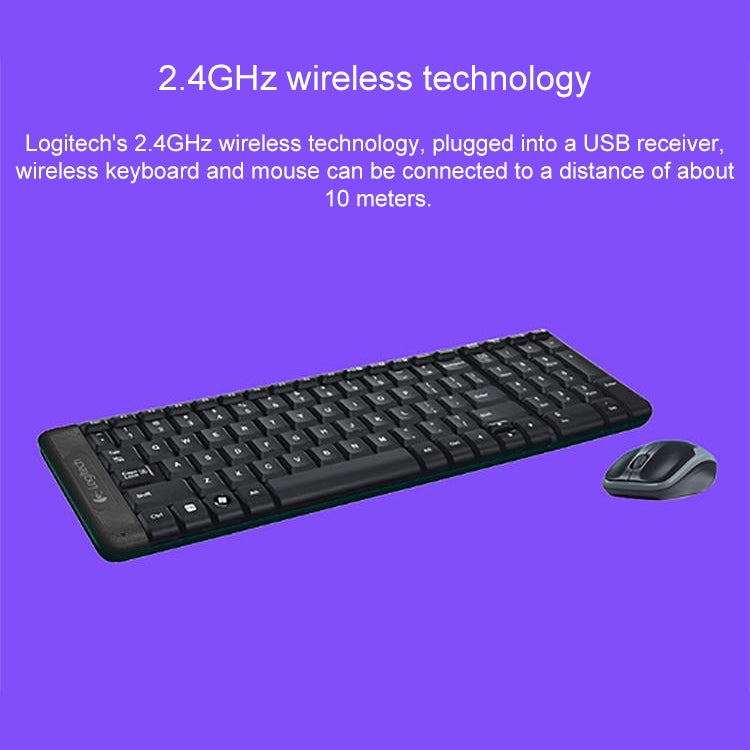 Set tastiera e mouse wireless Logitech MK220
