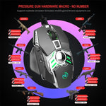 HXSJ J200 Mouse meccanico programmabile per e-sport cablato a 7 tasti con luce